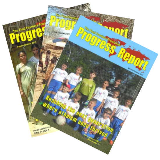 A selection of Final Frontiers Progress Report covers
